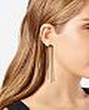 Inc International Concepts Gold-Tone Fringe Linear Earrings