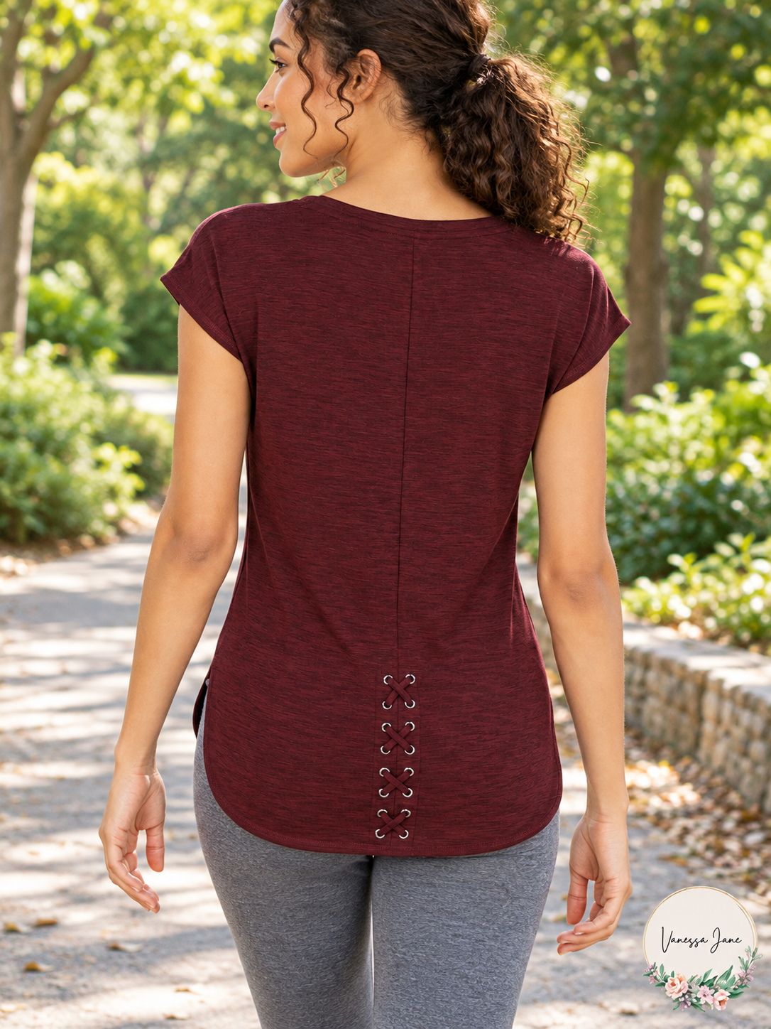 Ideology Vintage Wine dark burgundy M lifestyle back view