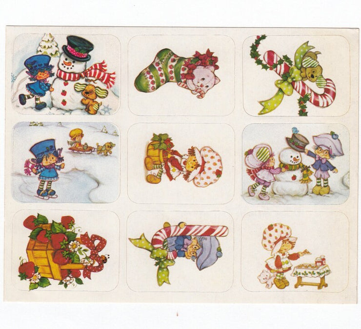 Vintage 1980s American Greetings Strawberry Shortcake Holiday 36Stickers
