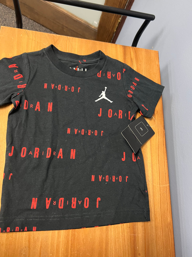 Jordan Air Boys Printed T-shirt,  Black, Size 3T