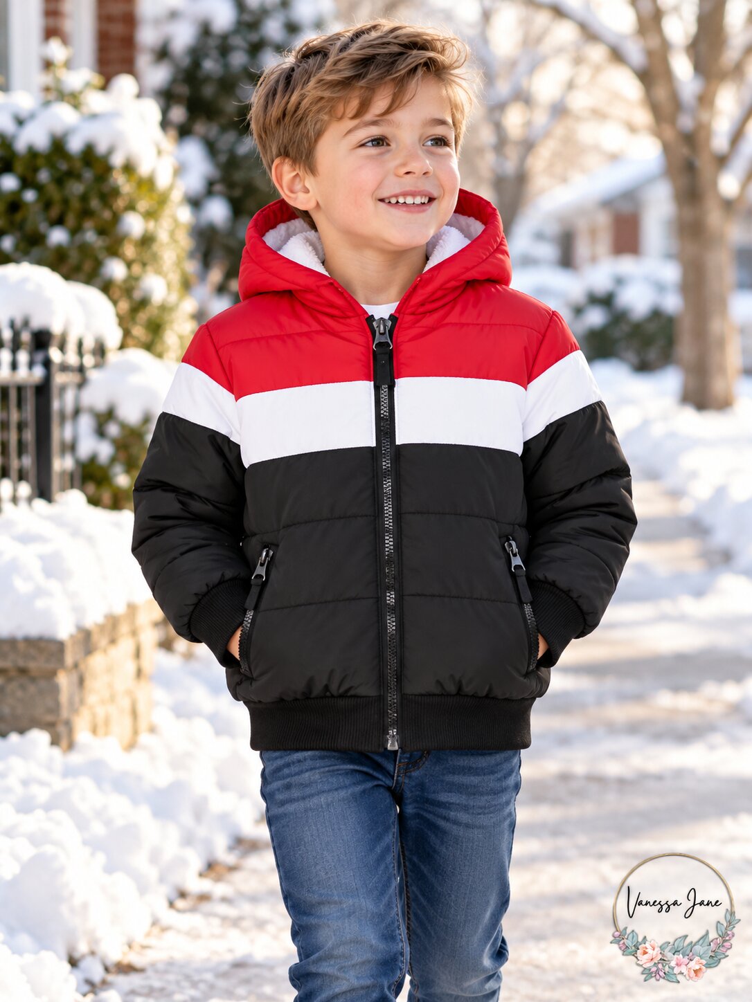 S Rothschild and Co Baby Boys Hooded Colorblocked Jacket