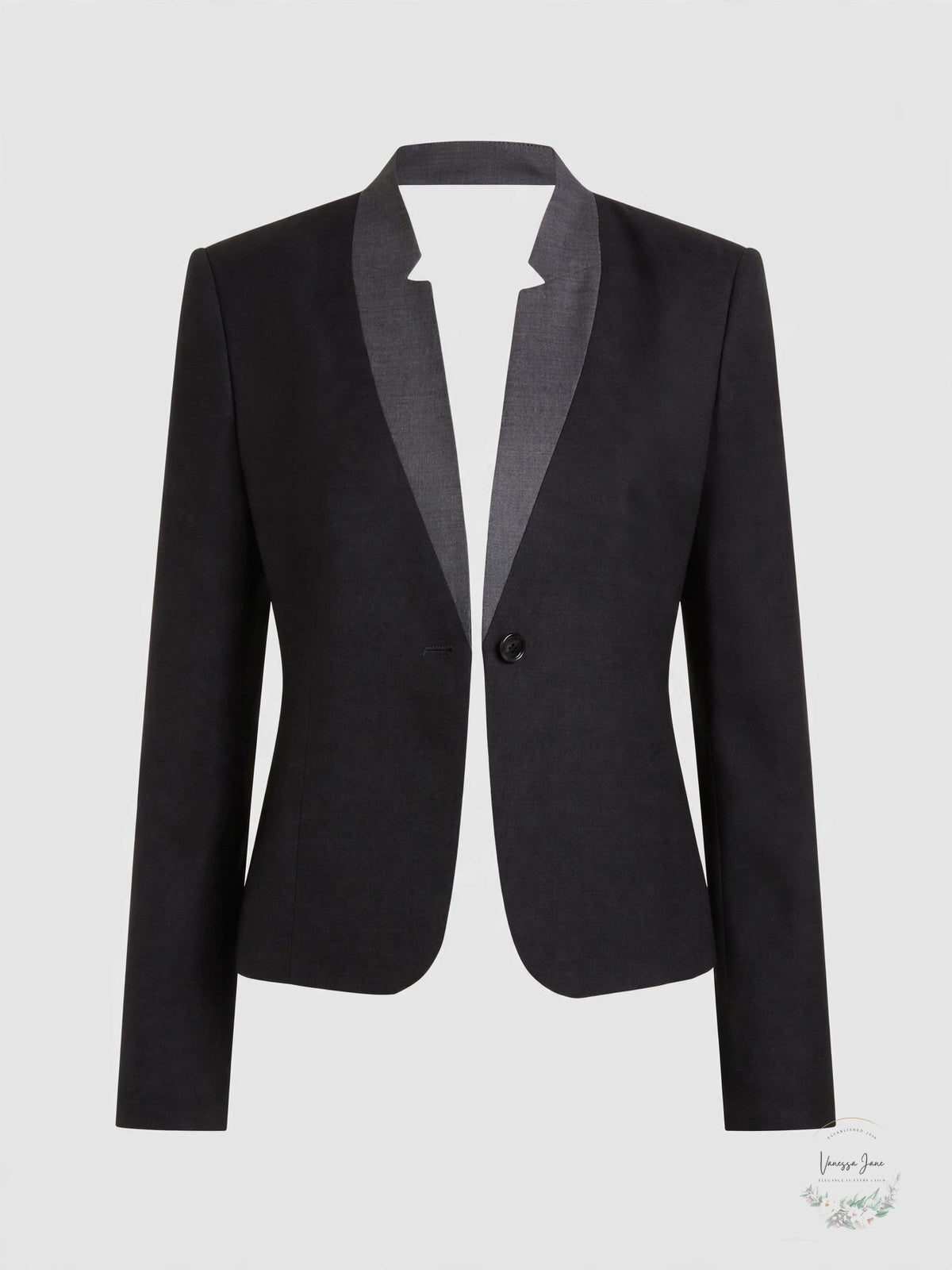 Boss Jayana Wool Contrast Collar Jacket, Size 8