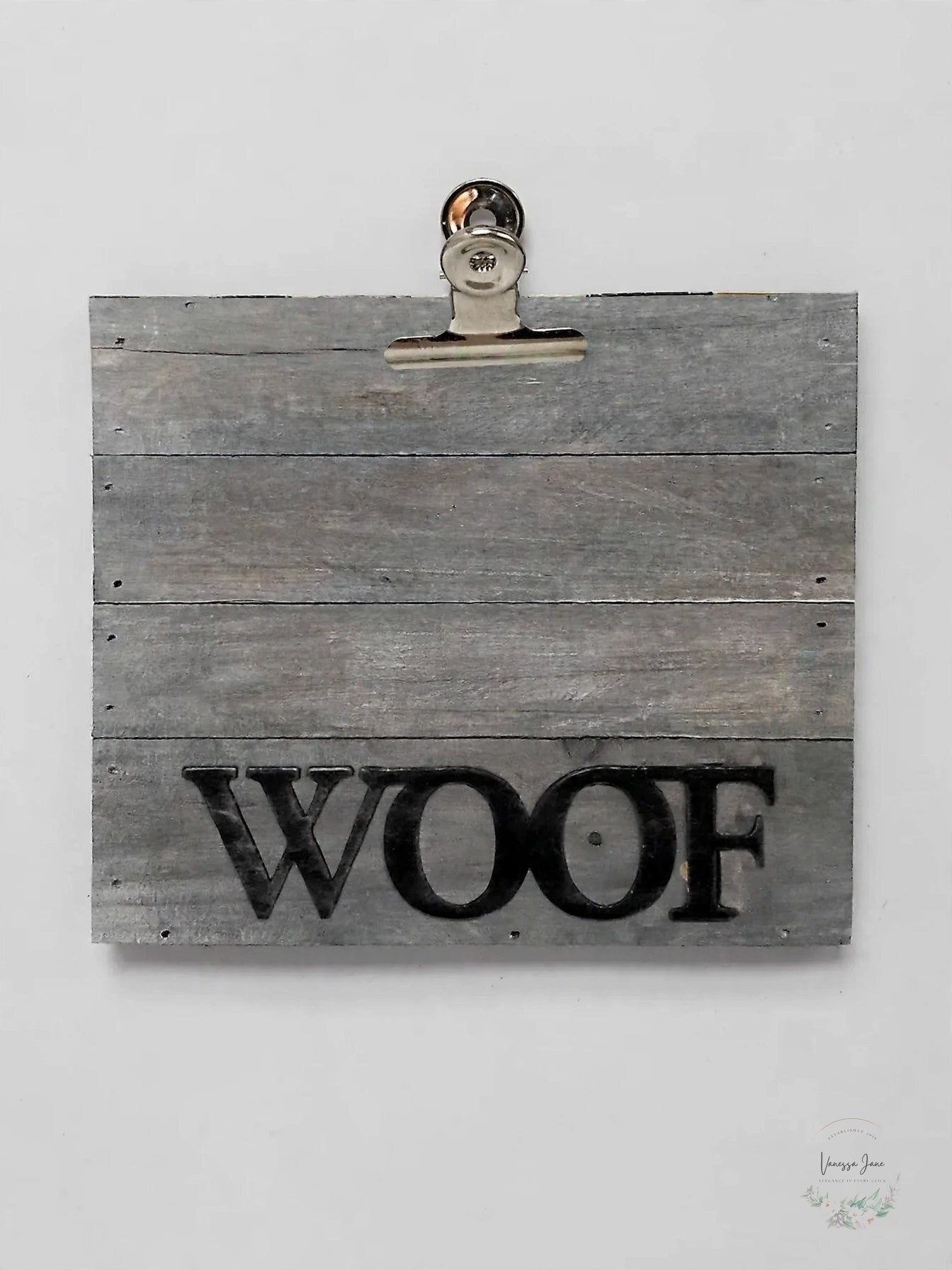 Sixtrees® Woof 4-Inch x 6-Inch Pallet Wood Clip Picture Frame in Grey