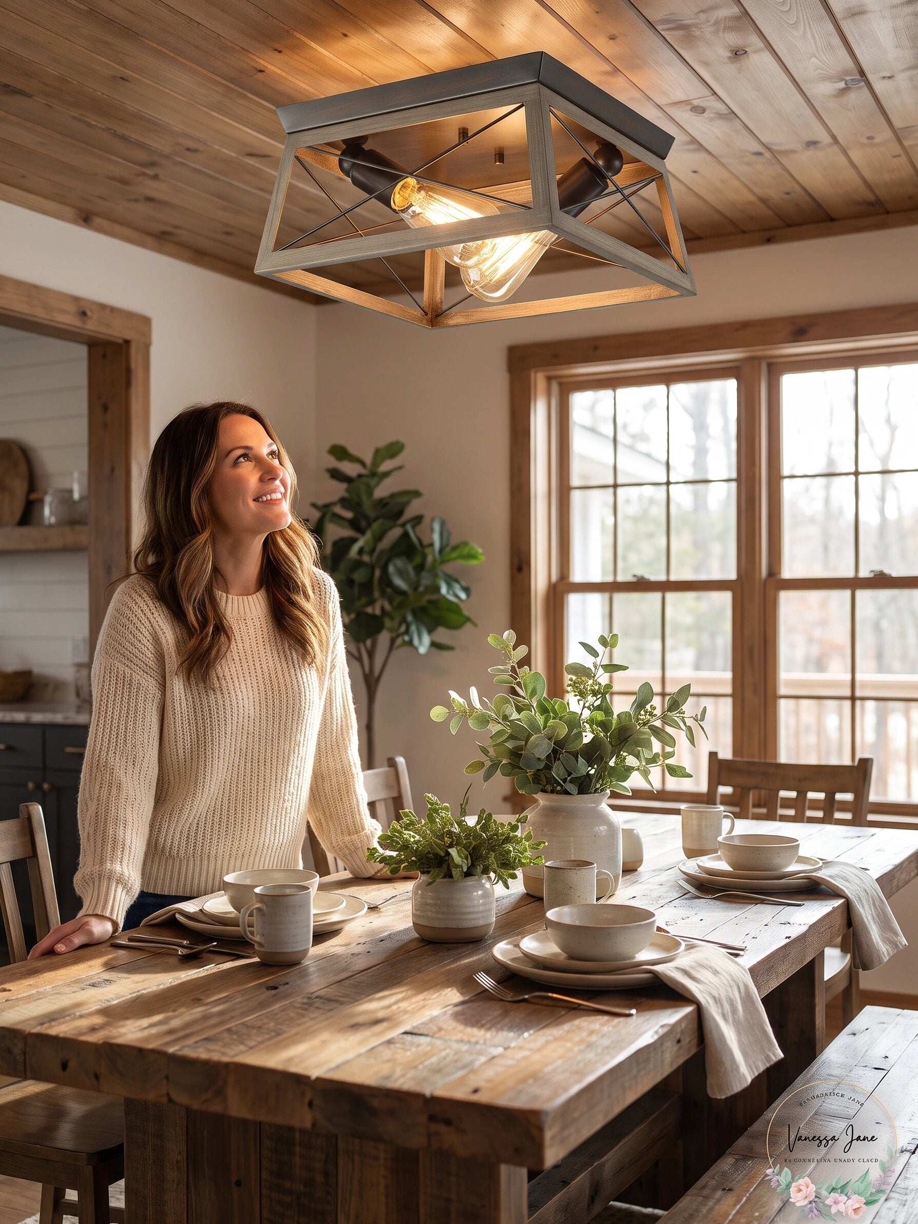 Briarwood Collection Two-light Flush Mount