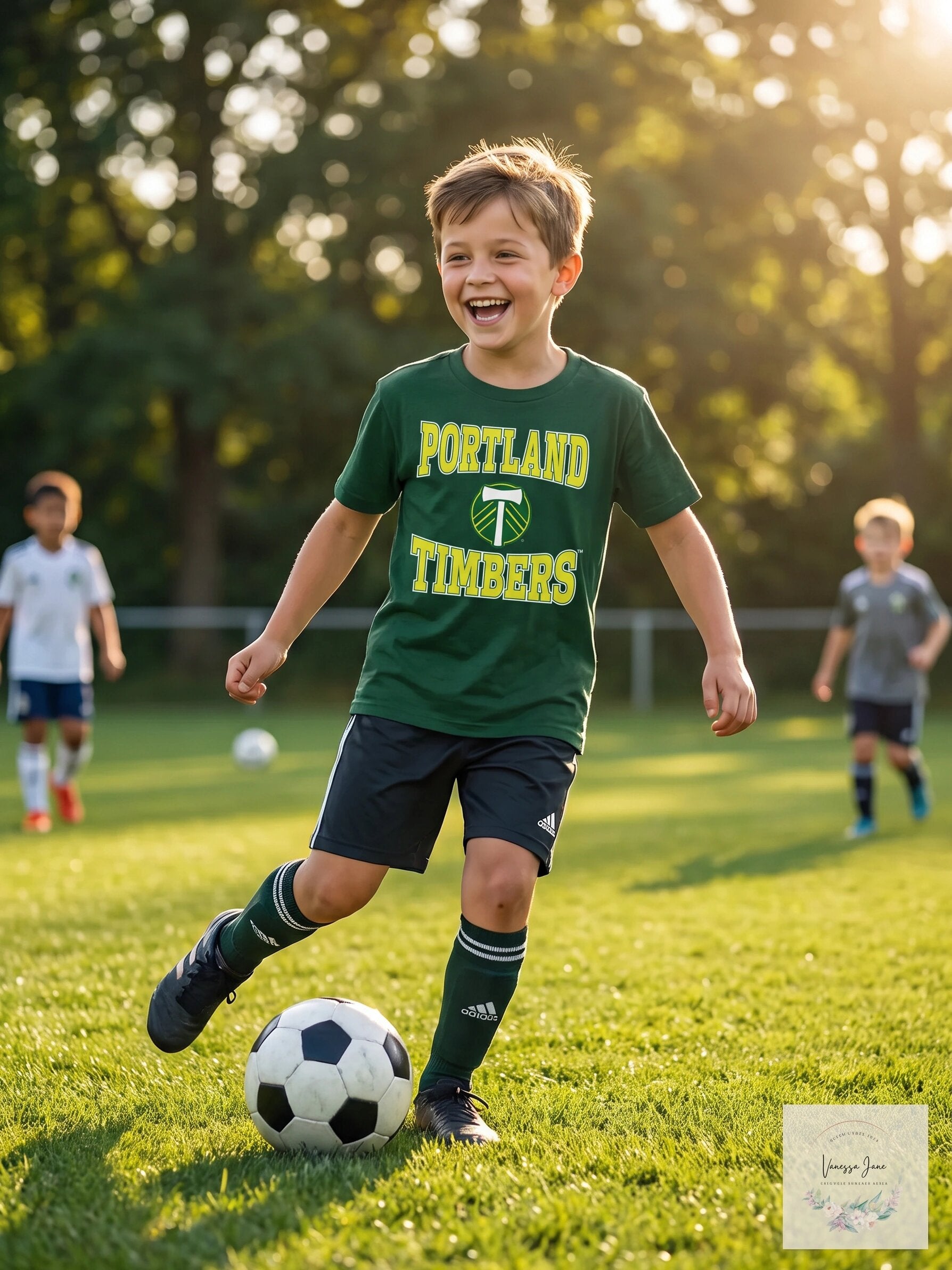 MLS Boys Portland Timbers Soccer Team T-Shirt Green Youth XL