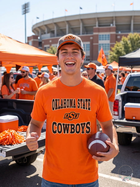 Oklahoma State Cowboys NCAA Boys Orange Graphic T-Shirt Youth Large