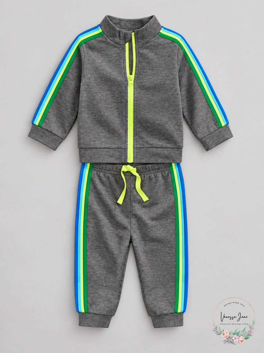 First Impressions 2-Pc. Baby Boys Striped Track Suit Set