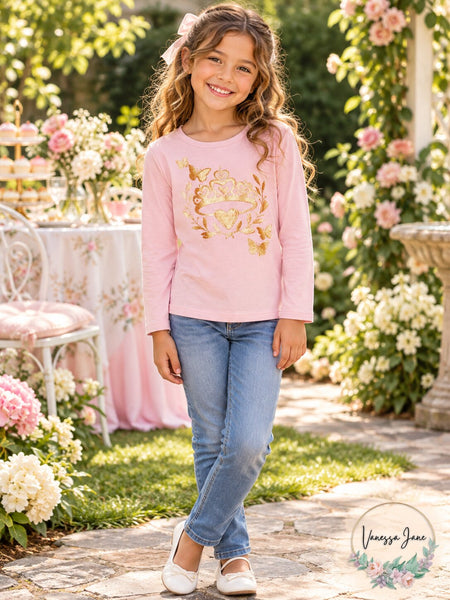 Epic Threads Toddler Girls Butterfly Tiara T-Shirt, Size 2T