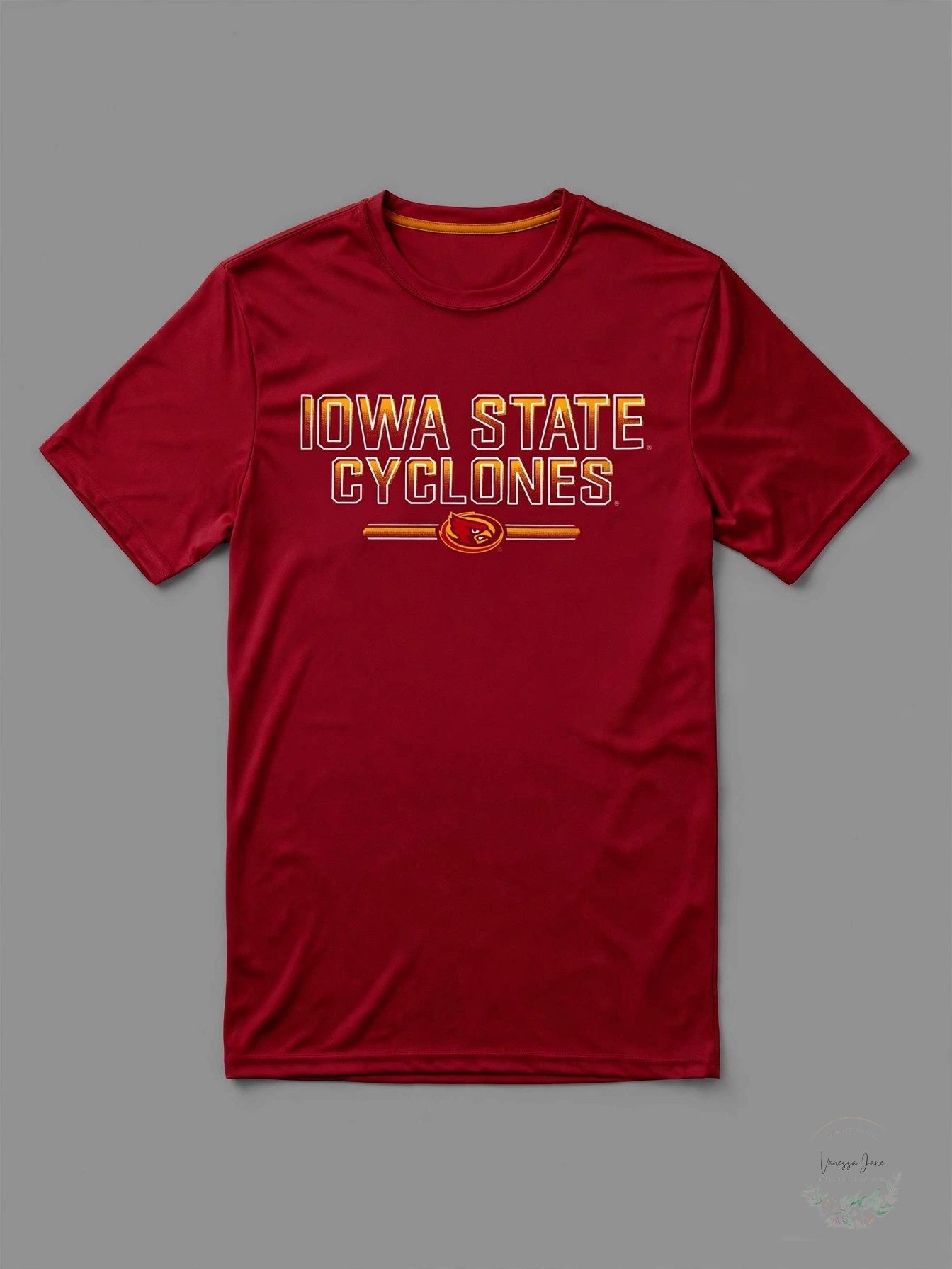 NCAA Iowa State Cyclones Mens Short Sleeve Crew Neck T-Shirt, Size Medium