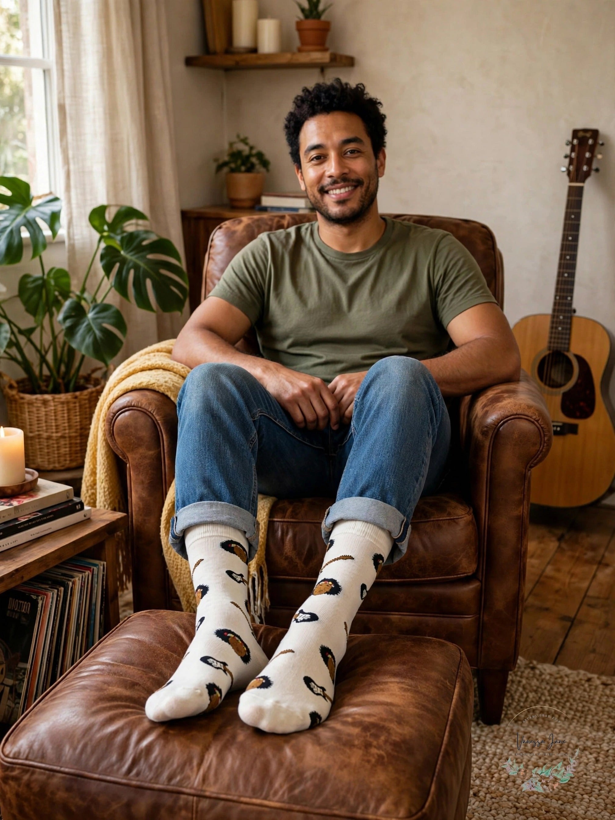 Cool Socks Men's Voodoo Child (Knit), Multi, Shoe Size OSFM