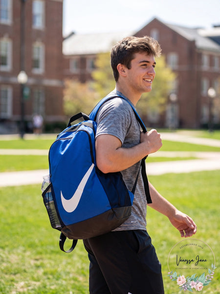 Nike Brazilia Backpack Unisex Blue Black BA6029-480