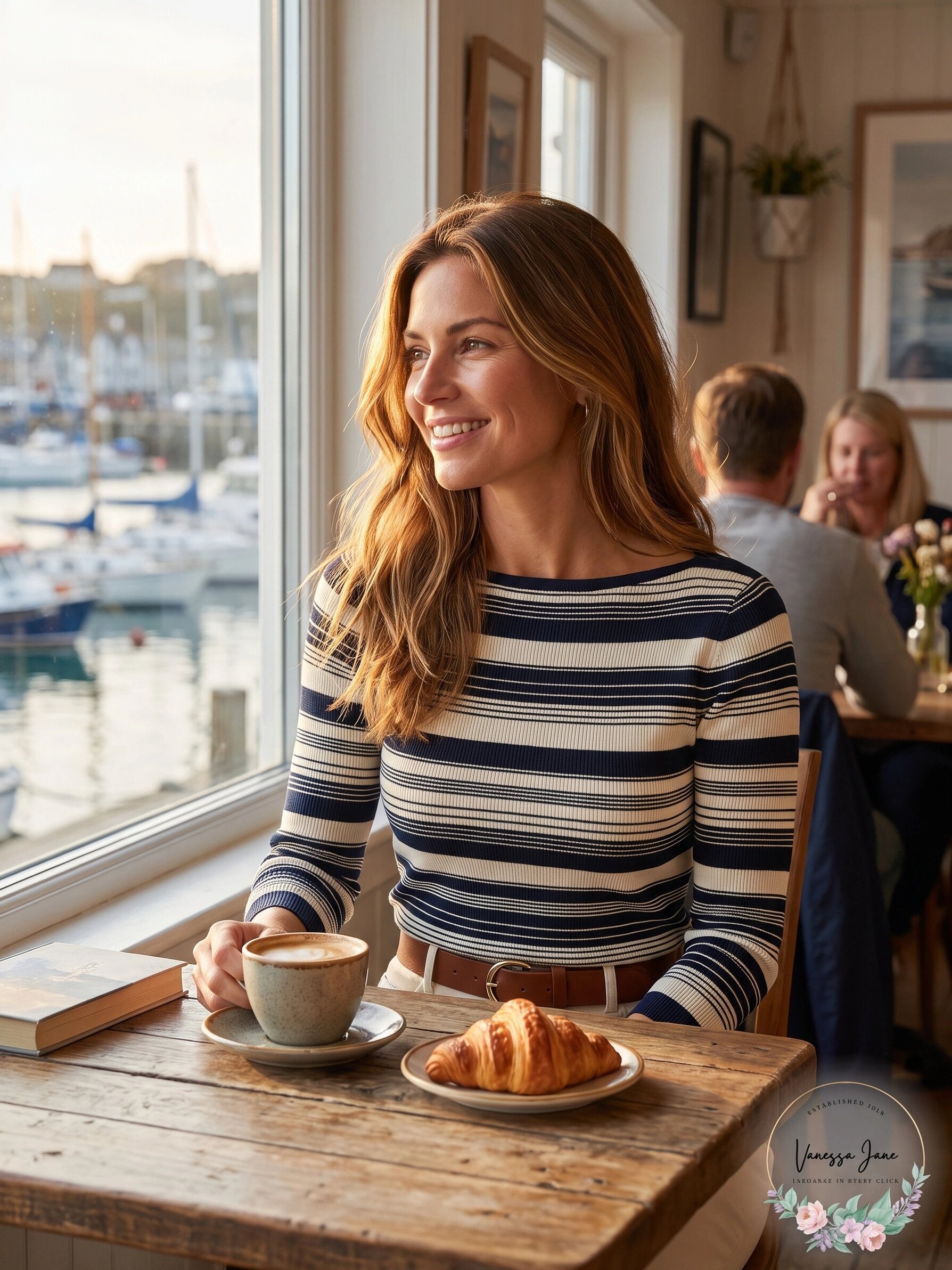 Ralph Lauren Striped Ribbed Boatneck Sweater