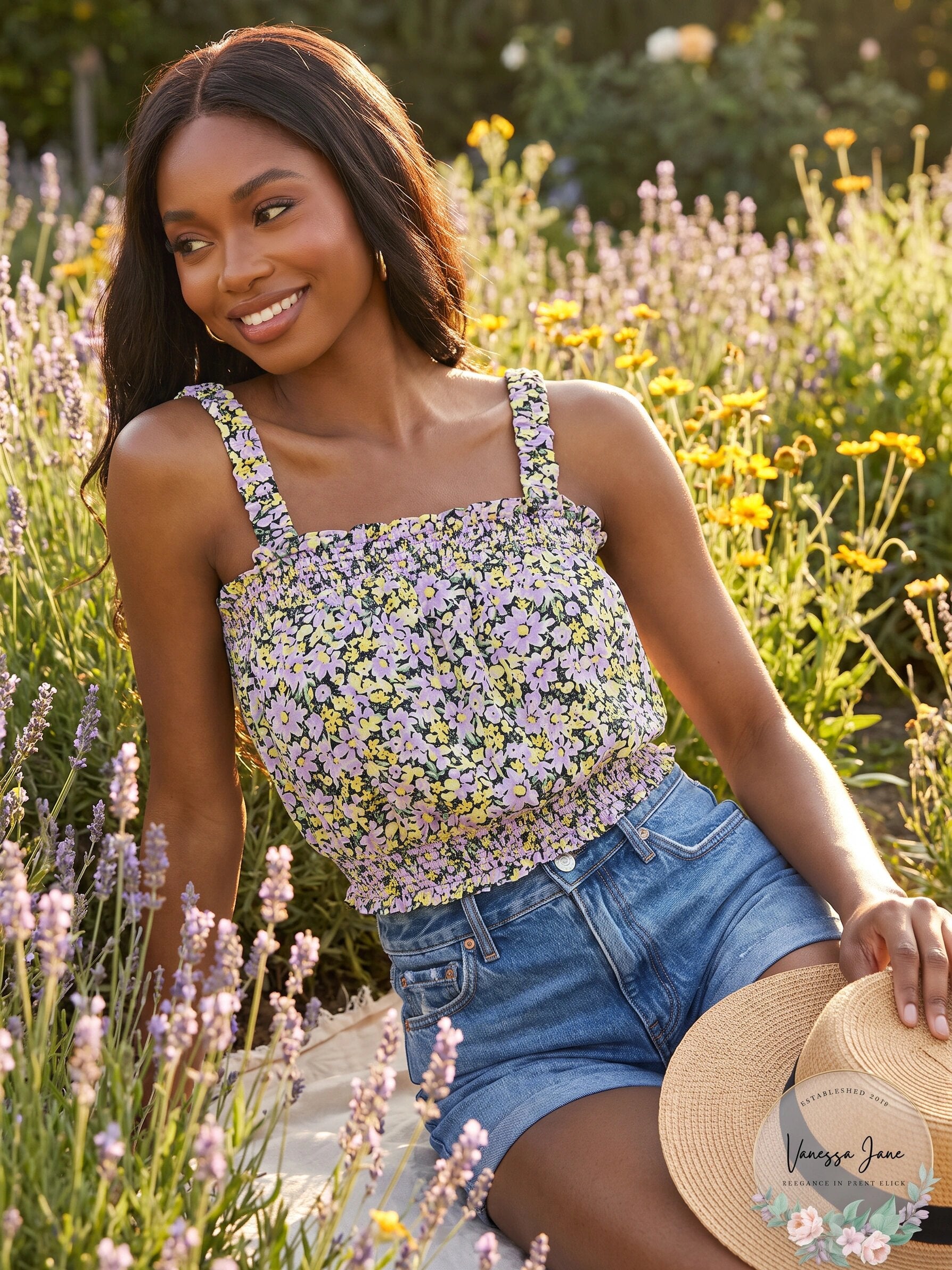 Sanctuary New Bloom Cropped Tank Top, Size Extra Large