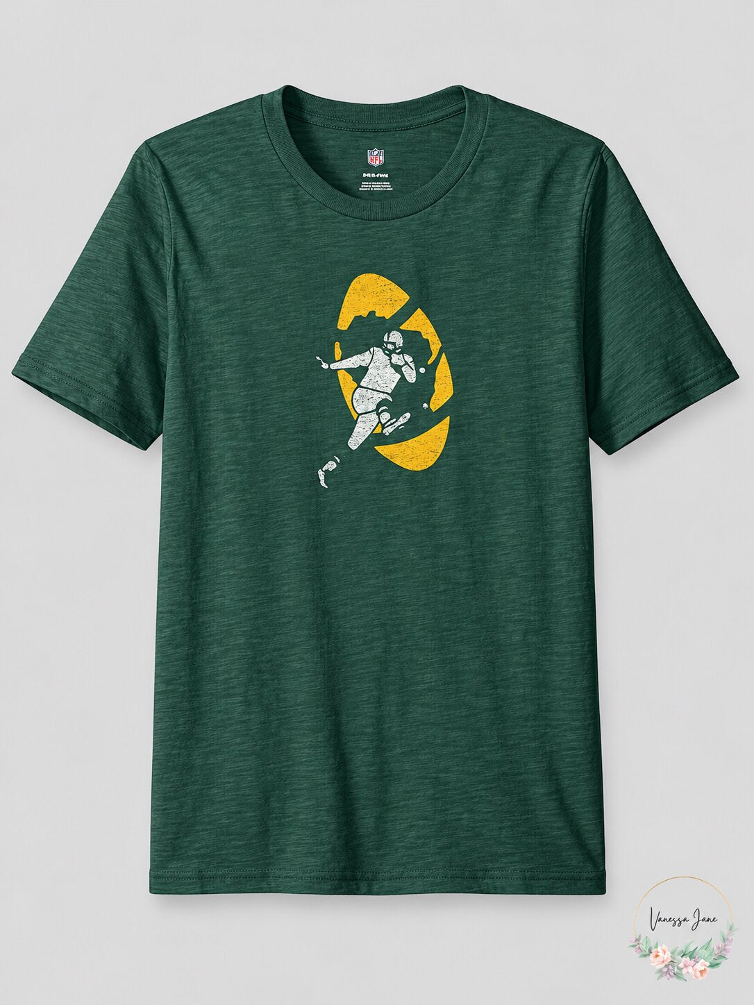 NFL Boys Green Bay Packers Short Sleeve Tee-Hunter, Size M 5-6