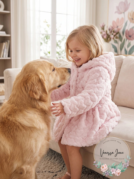 First Impressions Girls Hooded Faux-Fur Coat