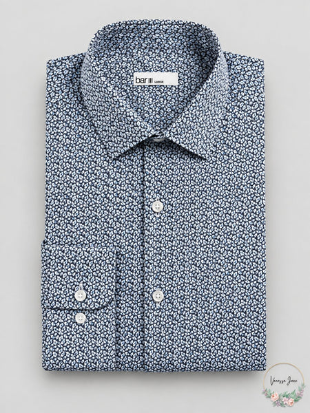 Bar III Mens Slim-Fit Stretch Dress Shirt, Size large