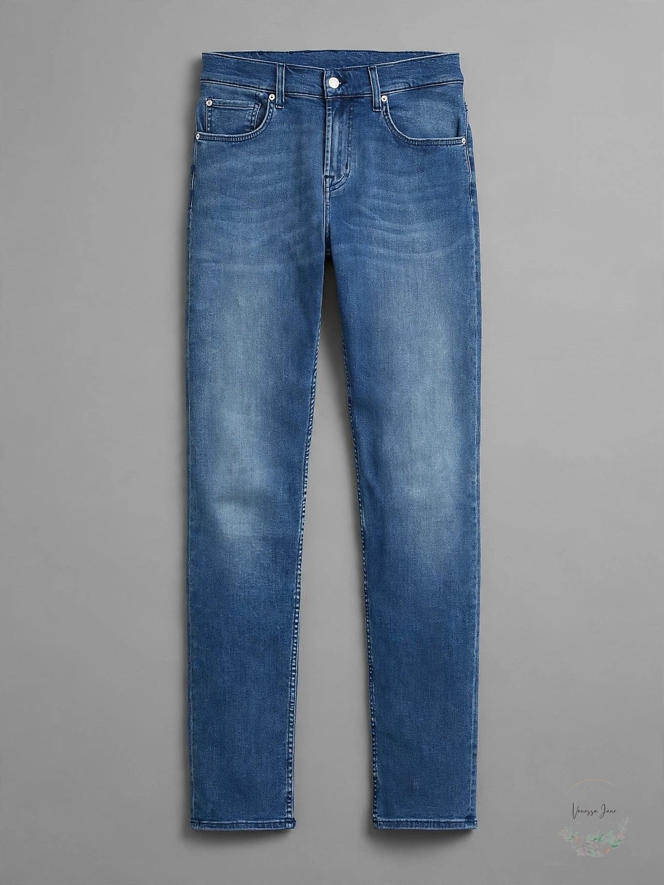 7 for All Mankind Mens Slimmy Dark Wash Slim Straight Jeans, Size 38