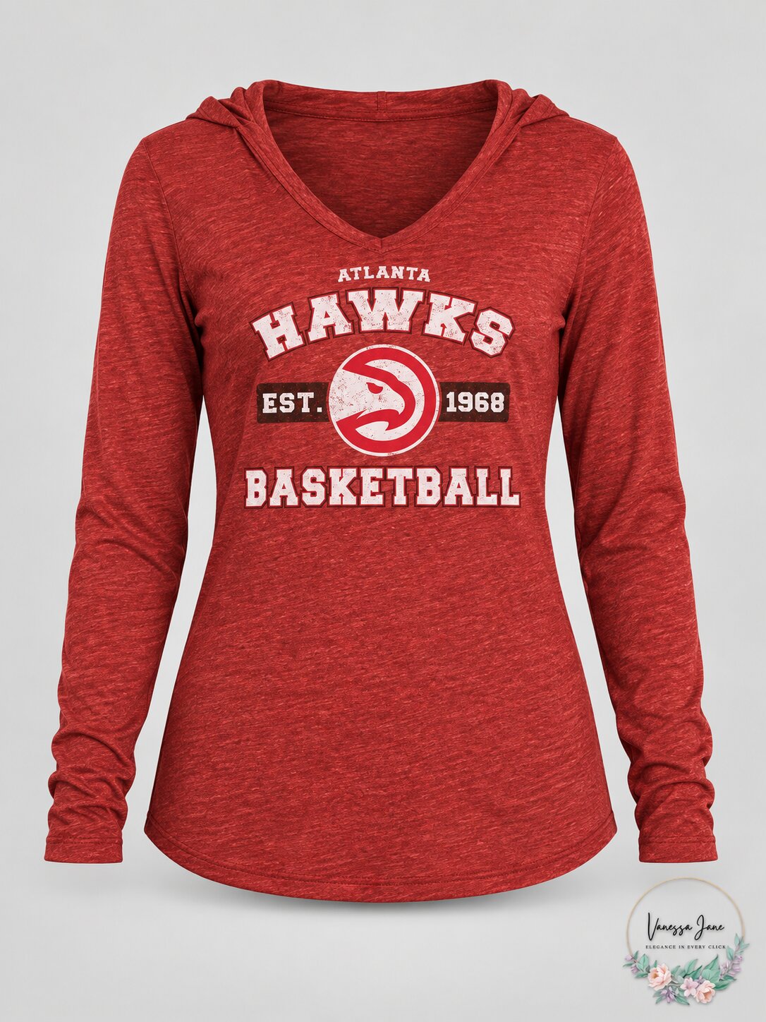 Majestic Athletic NBA Atlanta Hawks Womens Premium Hoodie, Size Small