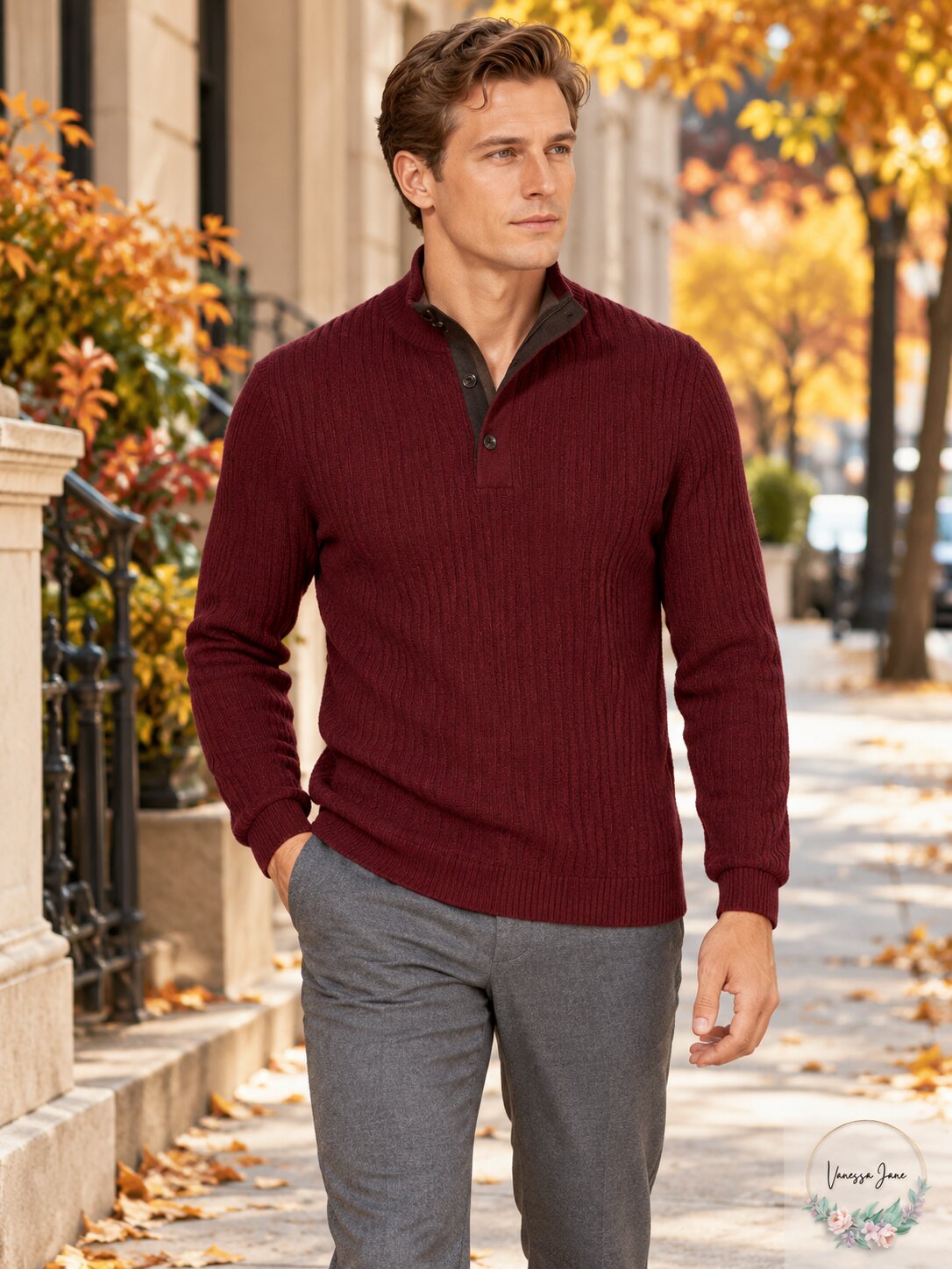 Tasso Elba Mens Supima Mock-Neck Textured Sweater