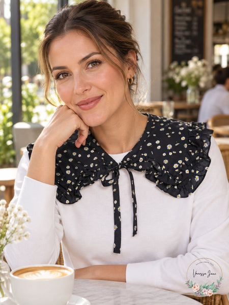 Steve Madden Tiered Floral Cotton Collar