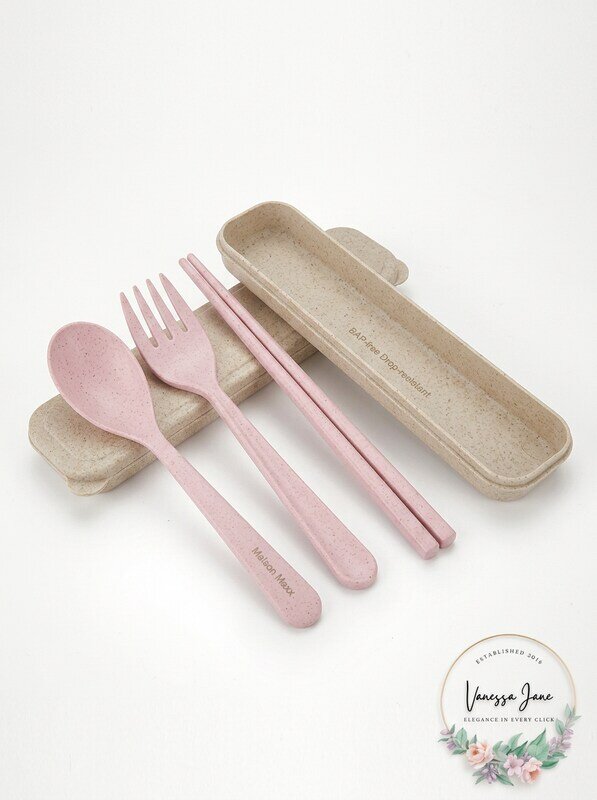 Maison Maxx BAP-free Drop-resistant Wheat Straw Plastic Tableware Flatware