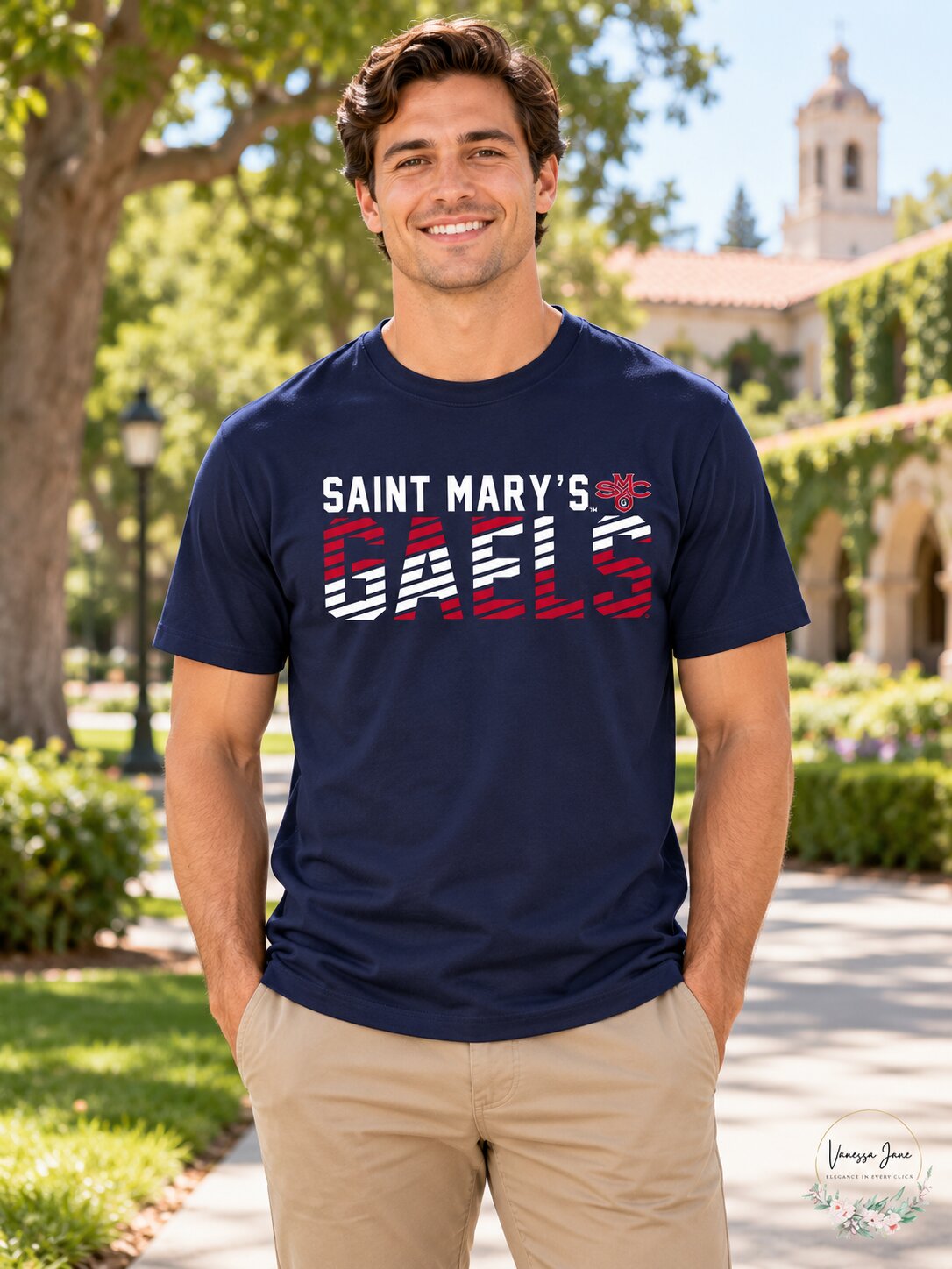 NCAA Saint Mary's Gaels Youth Boys Diagonal Short Sleeve T-Shirt