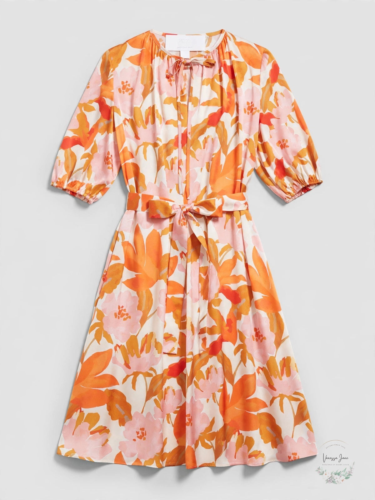 Boss Daesala Floral Satin Dress, Size 6