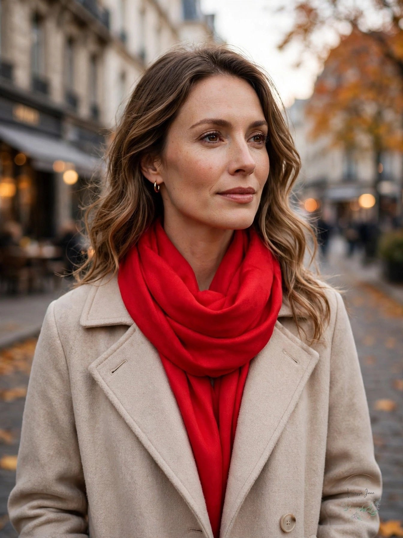 Jones New York Stylish Fashion Scarf, Red, OS