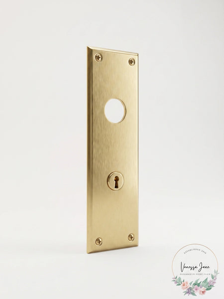 Emtek Replacement Quincy Plate for Single Point Sideplate Locks