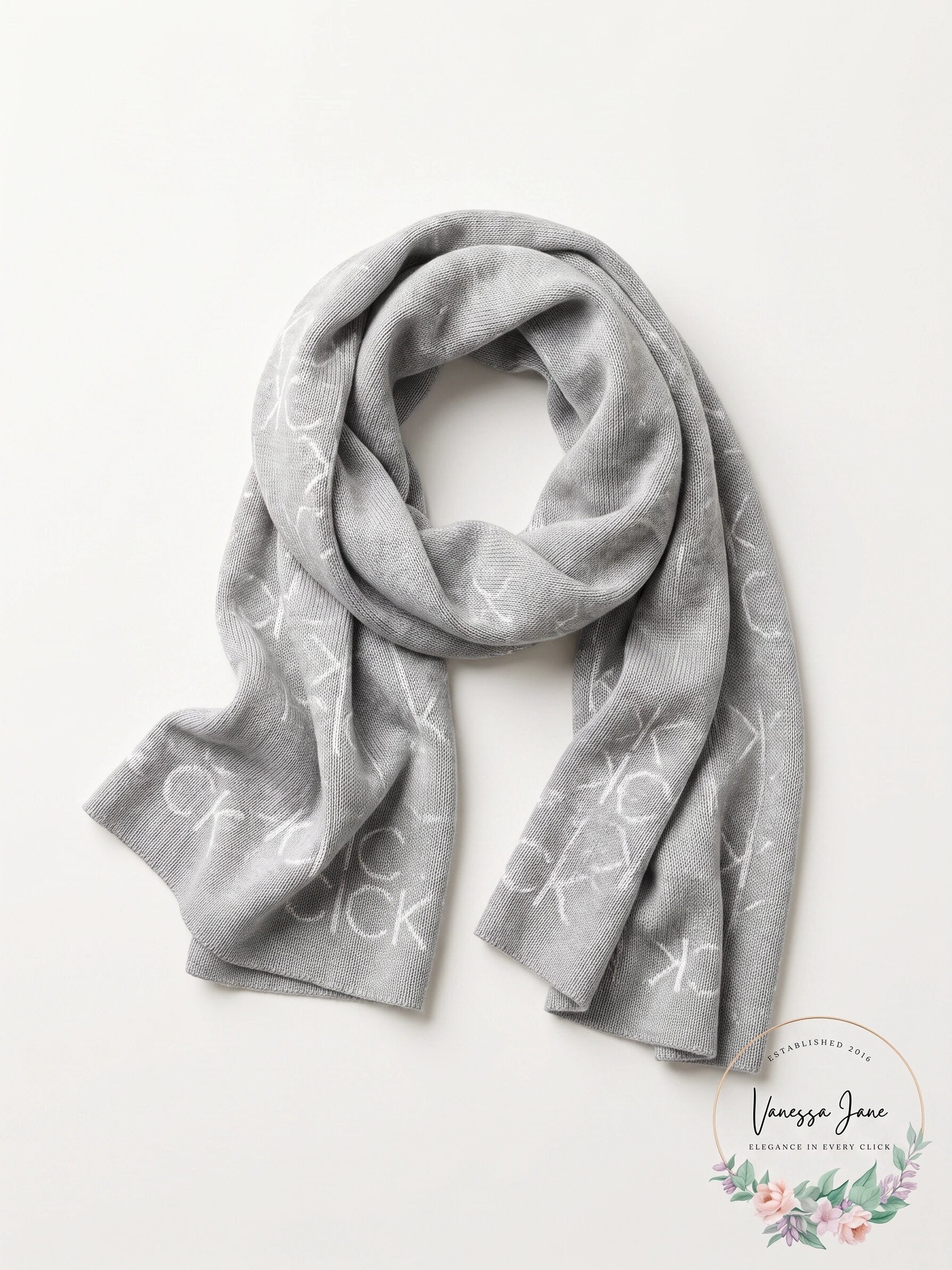 Calvin Klein Ck Logo Wrap and Scarf in One