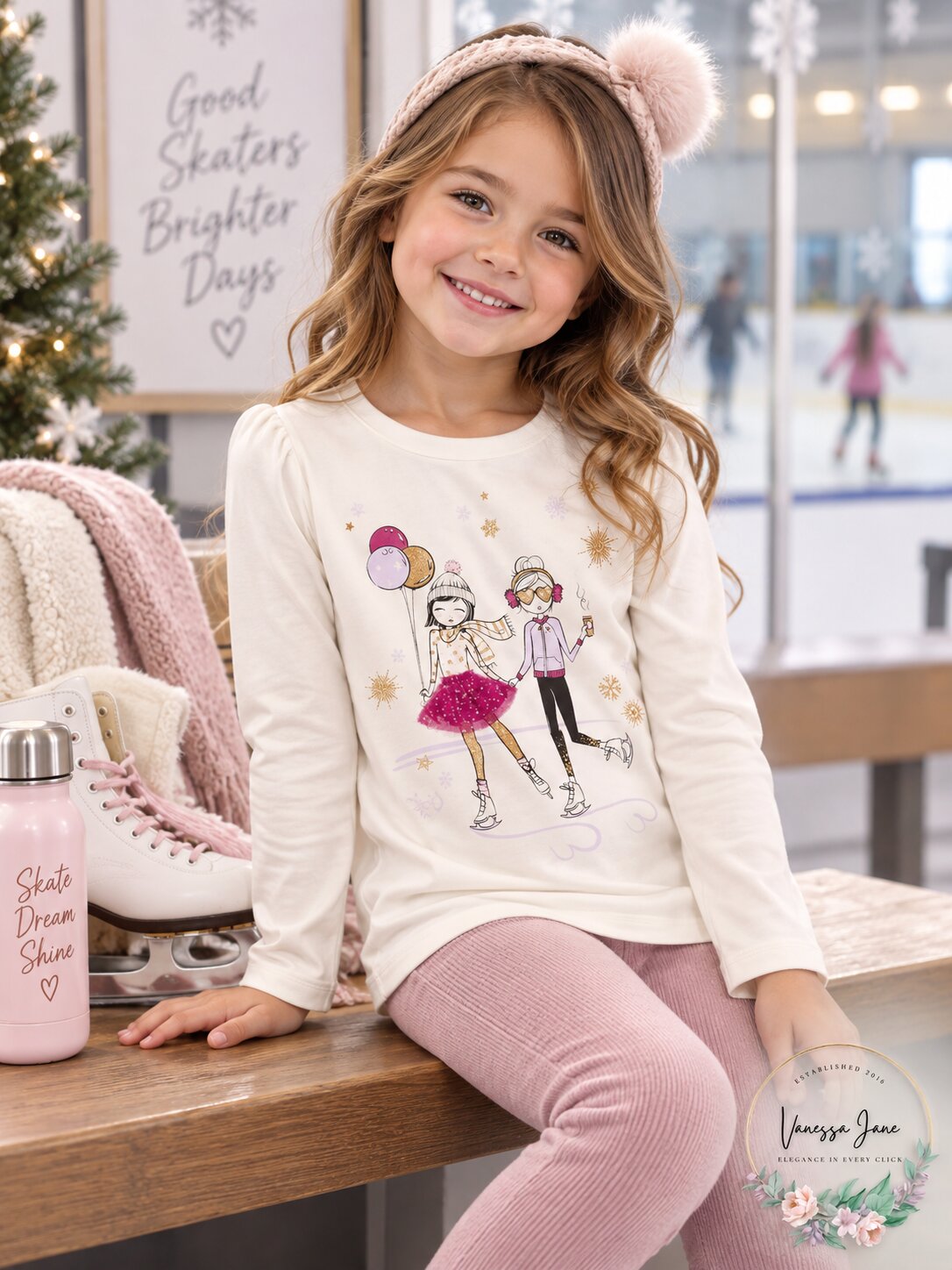 Epic Threads Little Girls Skating Girls T-Shirt, Size 5