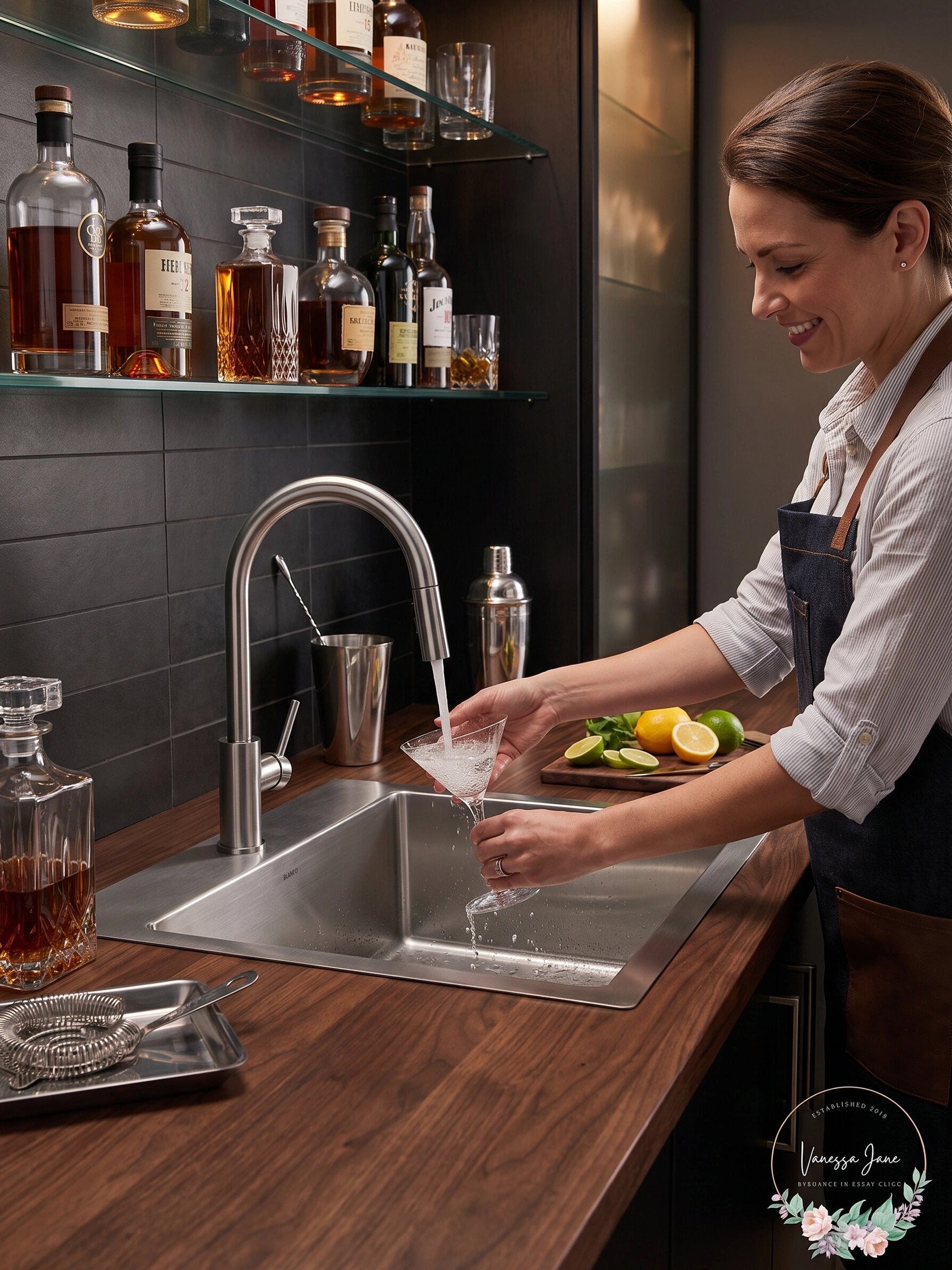 Blanco 518168 17X17 Quatrus R0 Bar Bowl Stainless Steel Sink