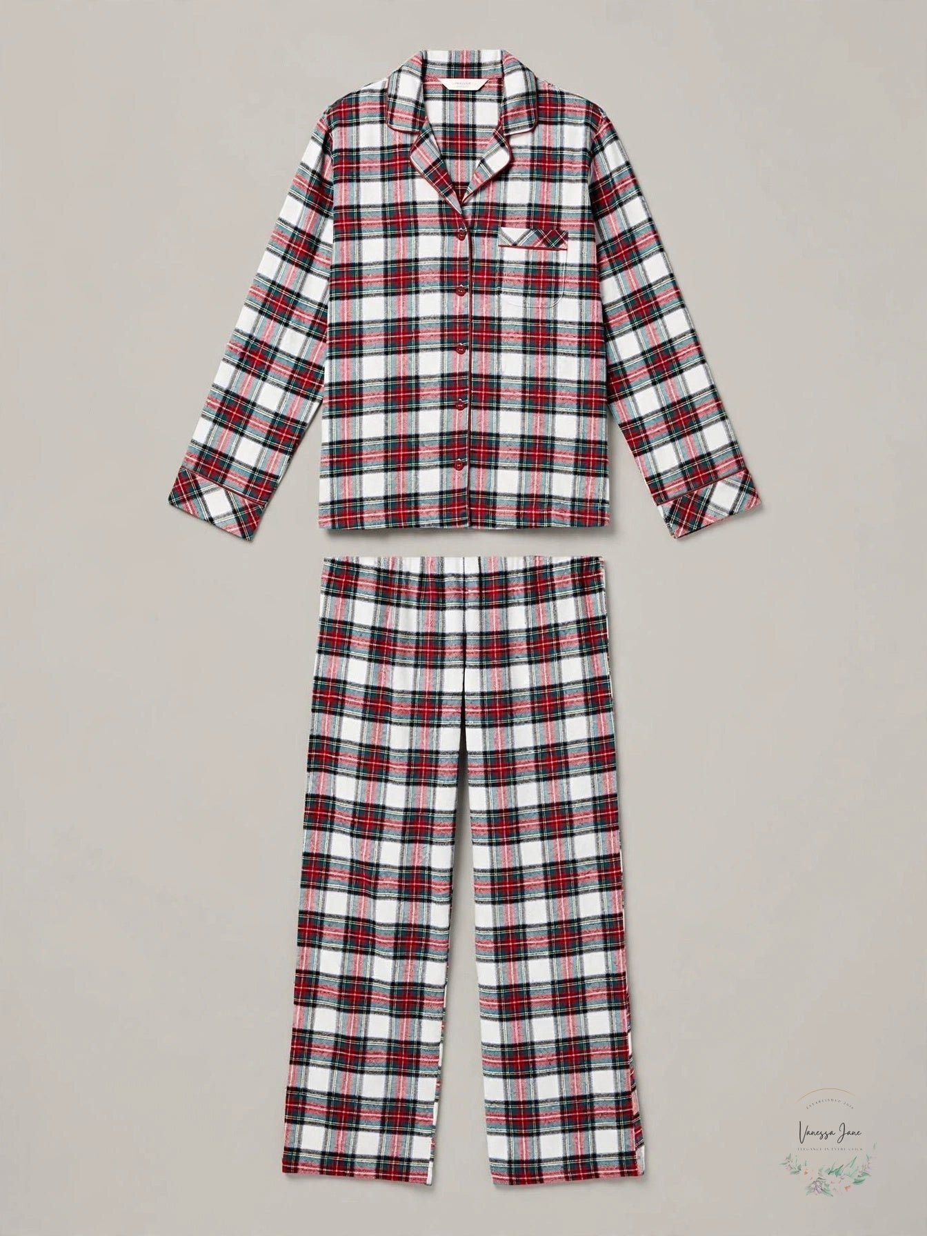 Family Pajamas Women's Stewart Plaid Pajama Set Multicolor