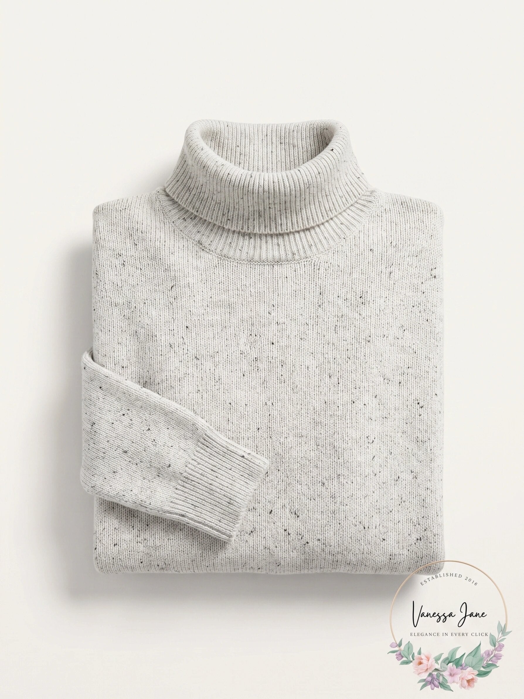 Charter Club Pure Cashmere Turtleneck Sweater, Ice Grey Heather, Size S