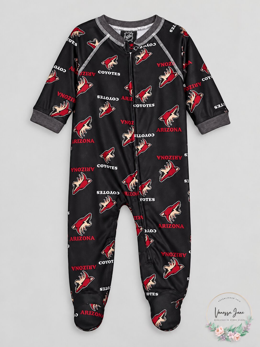 NHL Arizona Coyotes Infant Boys Sleepwear Zip Up Coveralls, 12 Months