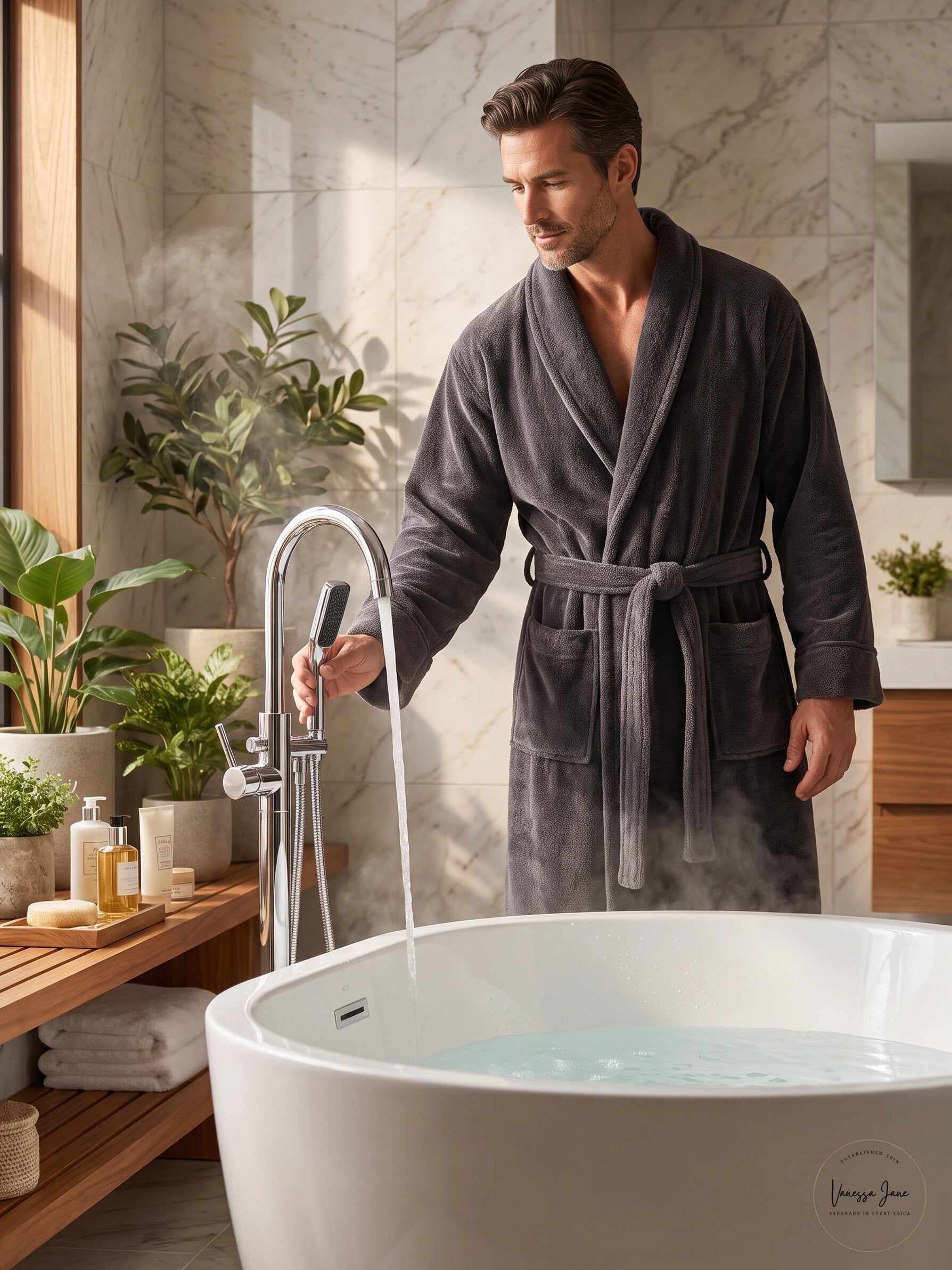 Miseno MNO194 CP Floor Mounted Tub Filler with 1.8 GPM Hand Shower Integrated