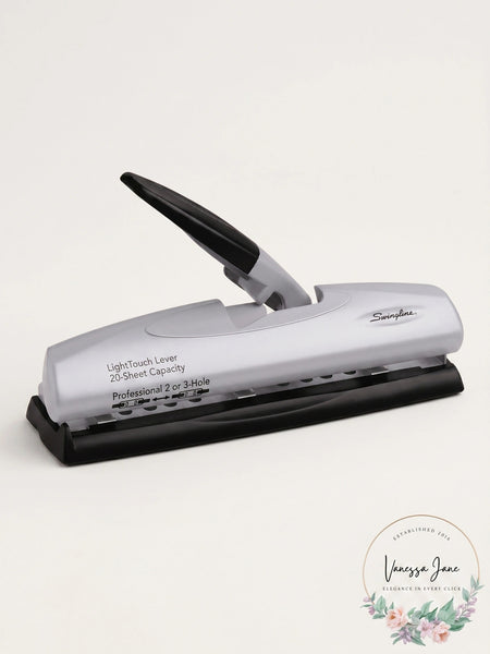 Swingline LightTouch Lever Professional 2- or 3-Hole Punch, 20-Sheet Capacity