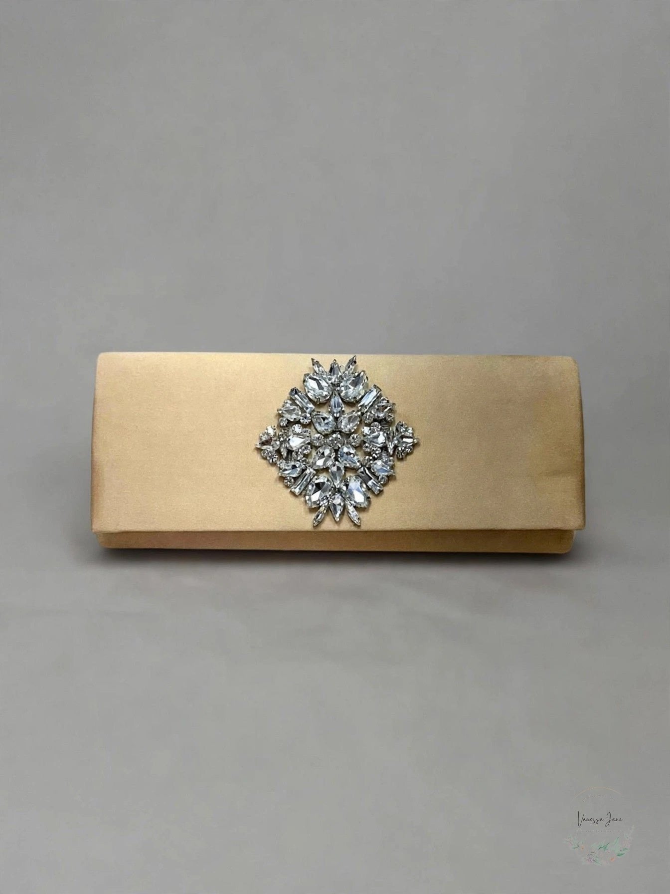 INC International Concepts Nichkole Satin Clutch, Gold