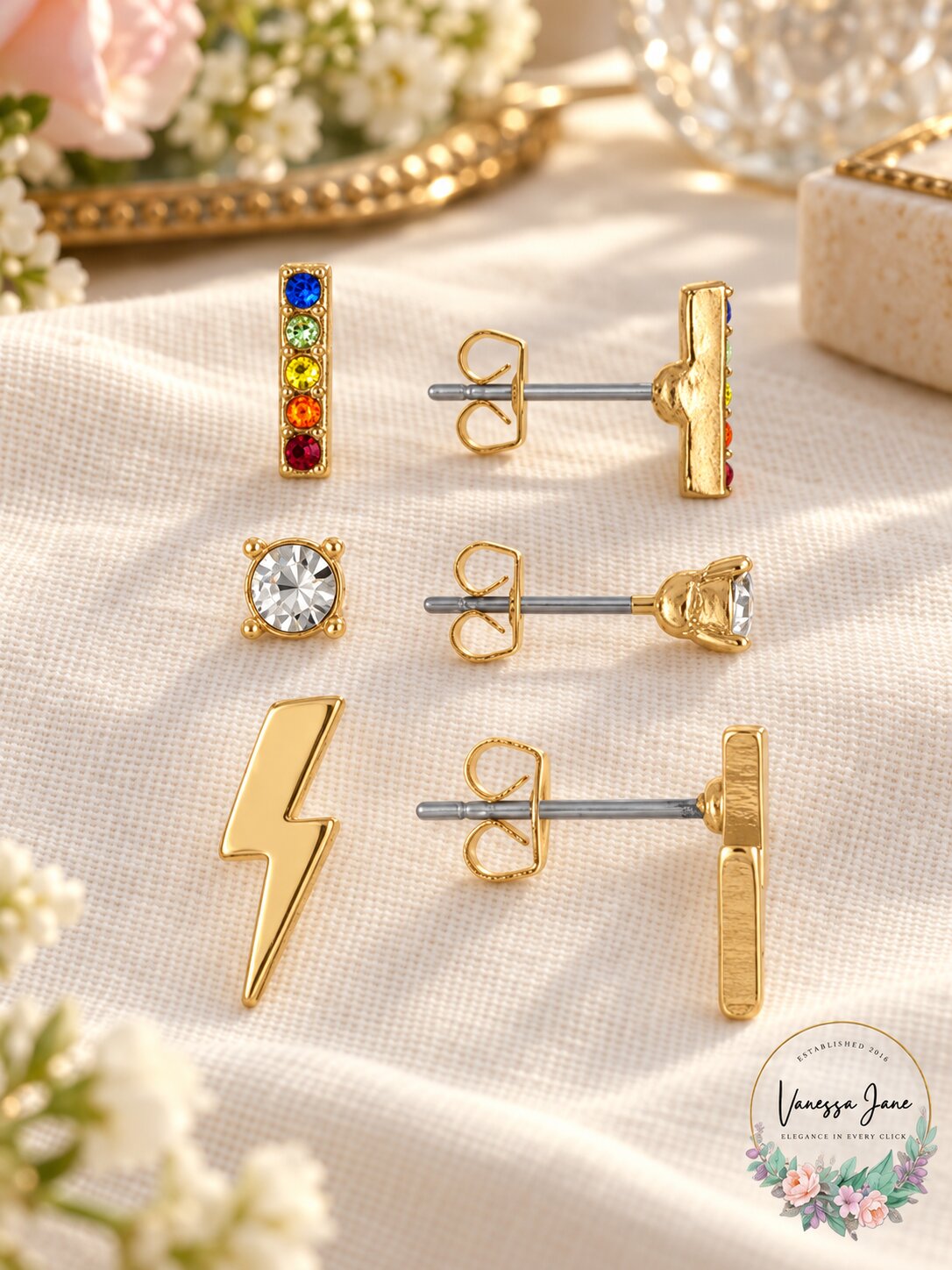 Rachel Rachel Roy Stud Earrings 3-Pc. Gift Set - Multi