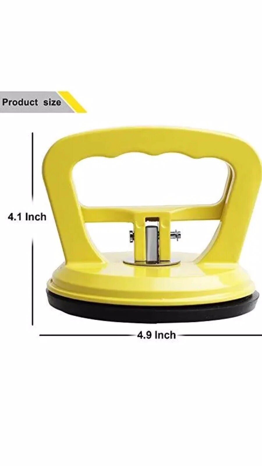 2-Pack FCHO Heavy-Duty Aluminum Glass Suction Cup Vacuum Plate Puller Handles