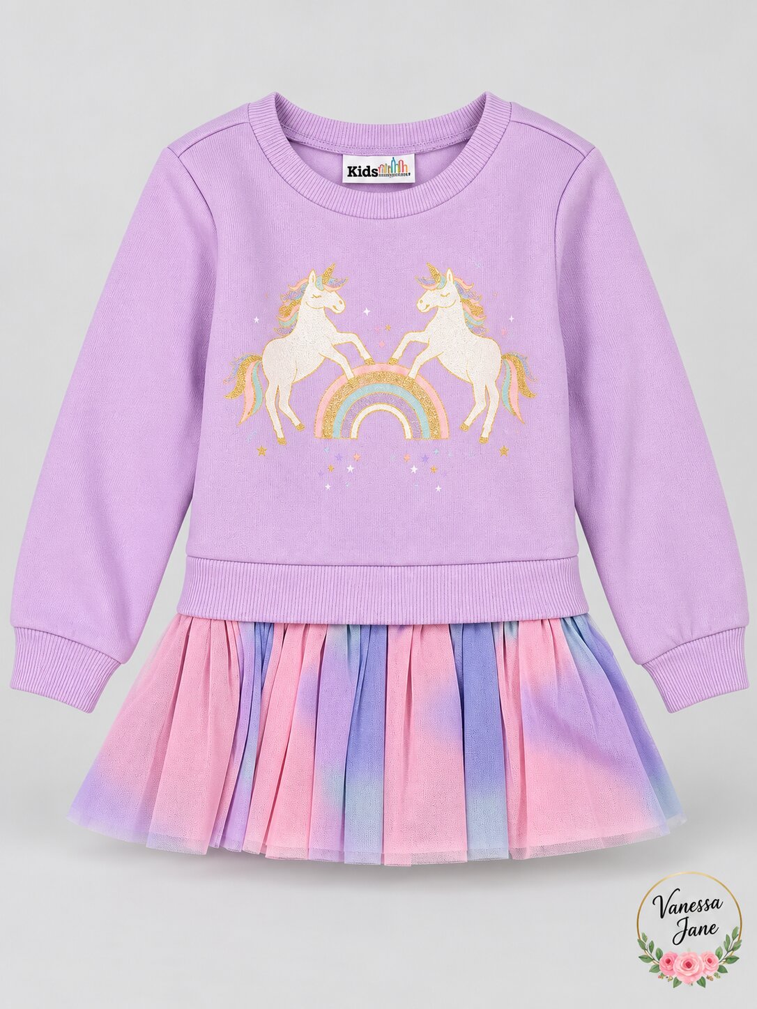 Kids Headquarters Unicorns Peplum Tunic, Size 12-18 Months