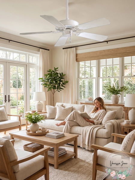 Minka-Aire F572-WH, Sundance 42 Ceiling Fan, White Finish
