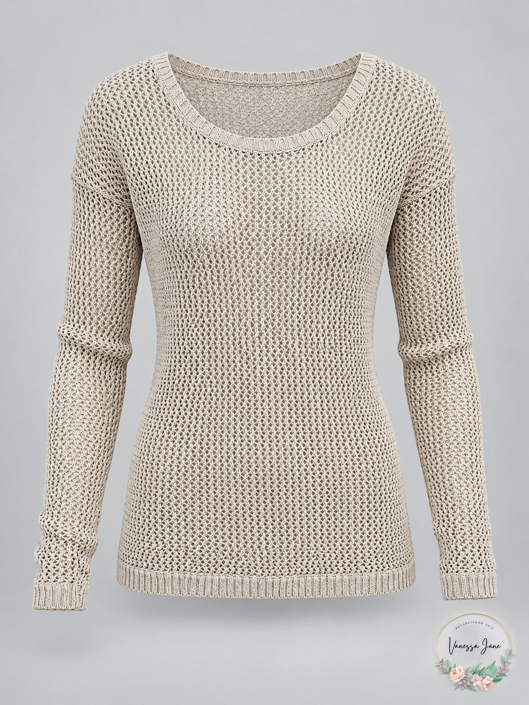 Express Women Sweater Pearl Ivory Long Sleeve Top, Size Medium