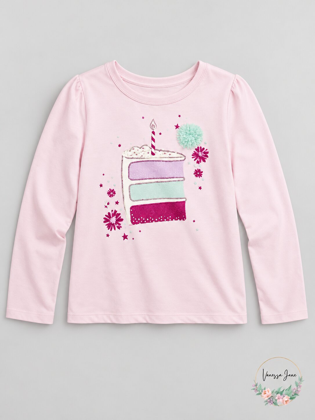 Epic Threads Little Girls Cake Slice T-Shirt