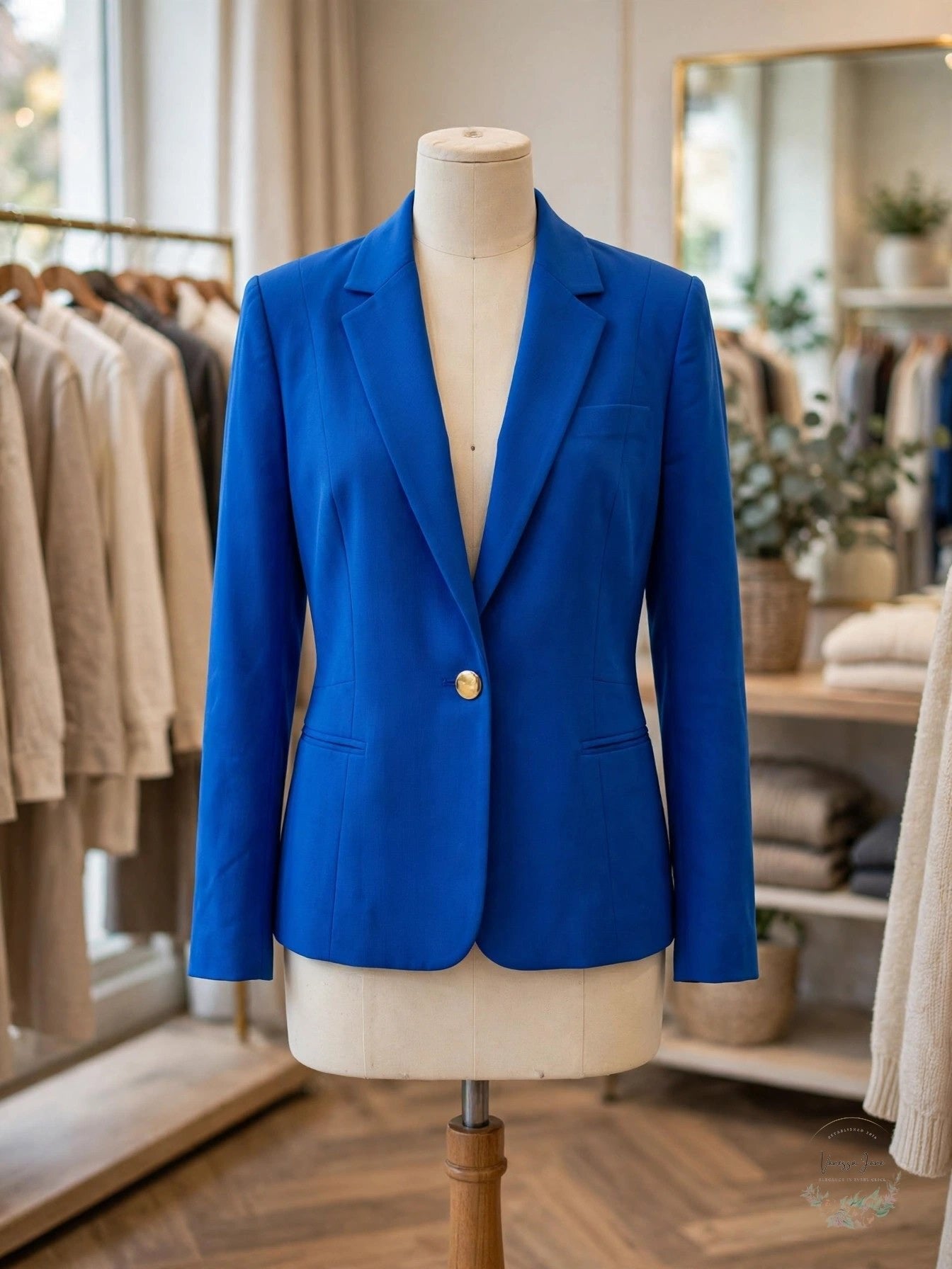 Kasper Plus One-Button Stretch Crepe Notch Lapel Jacket, Size 18