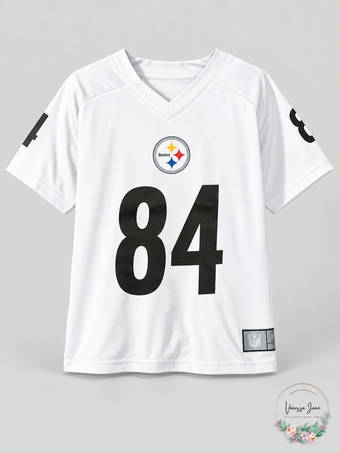NFL Pittsburgh Steelers Antonio Brown Boys V-Neck Performance Jersey Tee, Medium