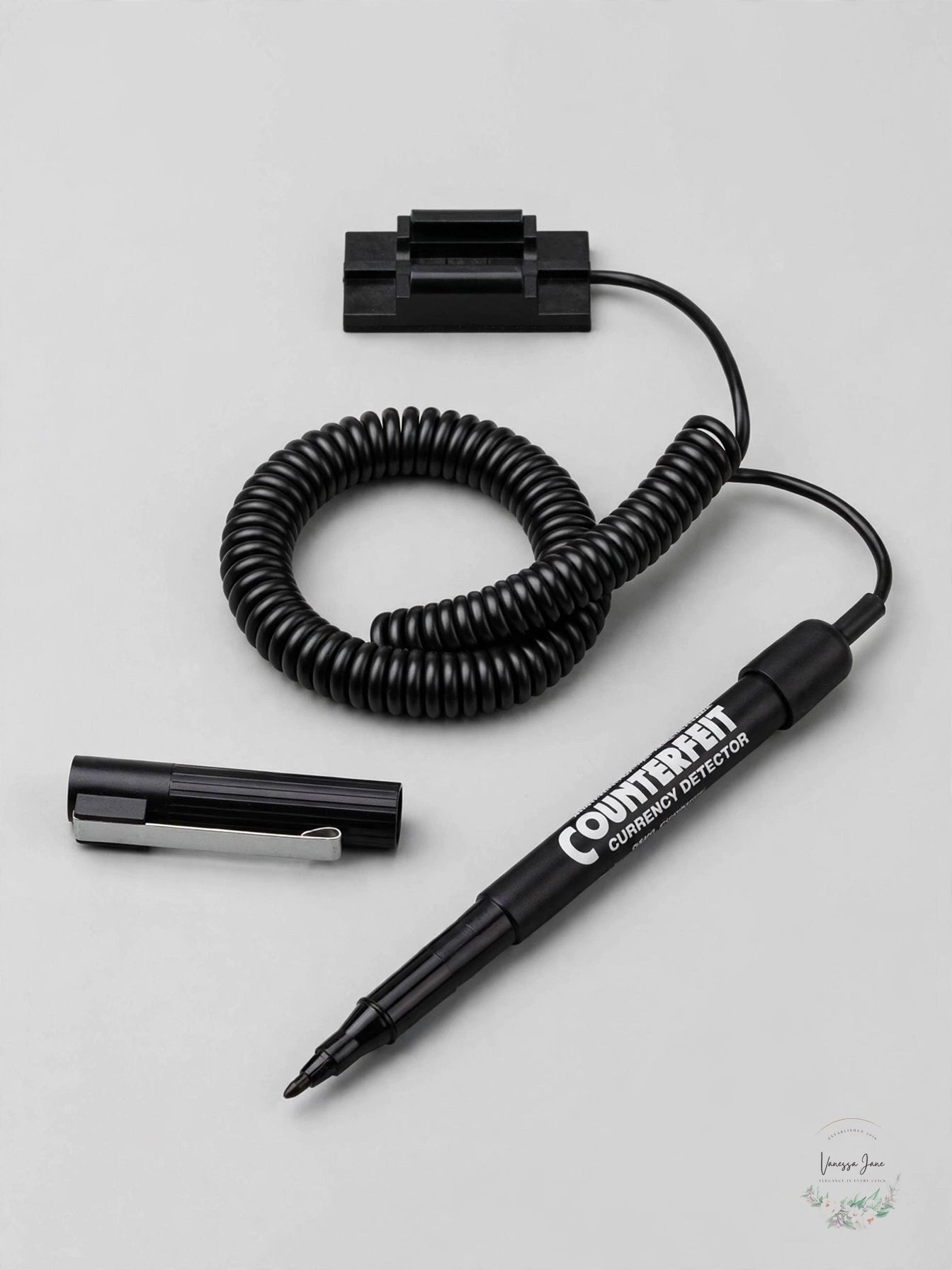 MMF Industries Counterfeit Detector Pen and Holder, 5.5 Inches, Black