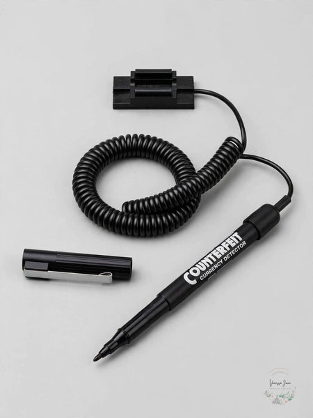 MMF Industries Counterfeit Detector Pen and Holder, 5.5 Inches, Black