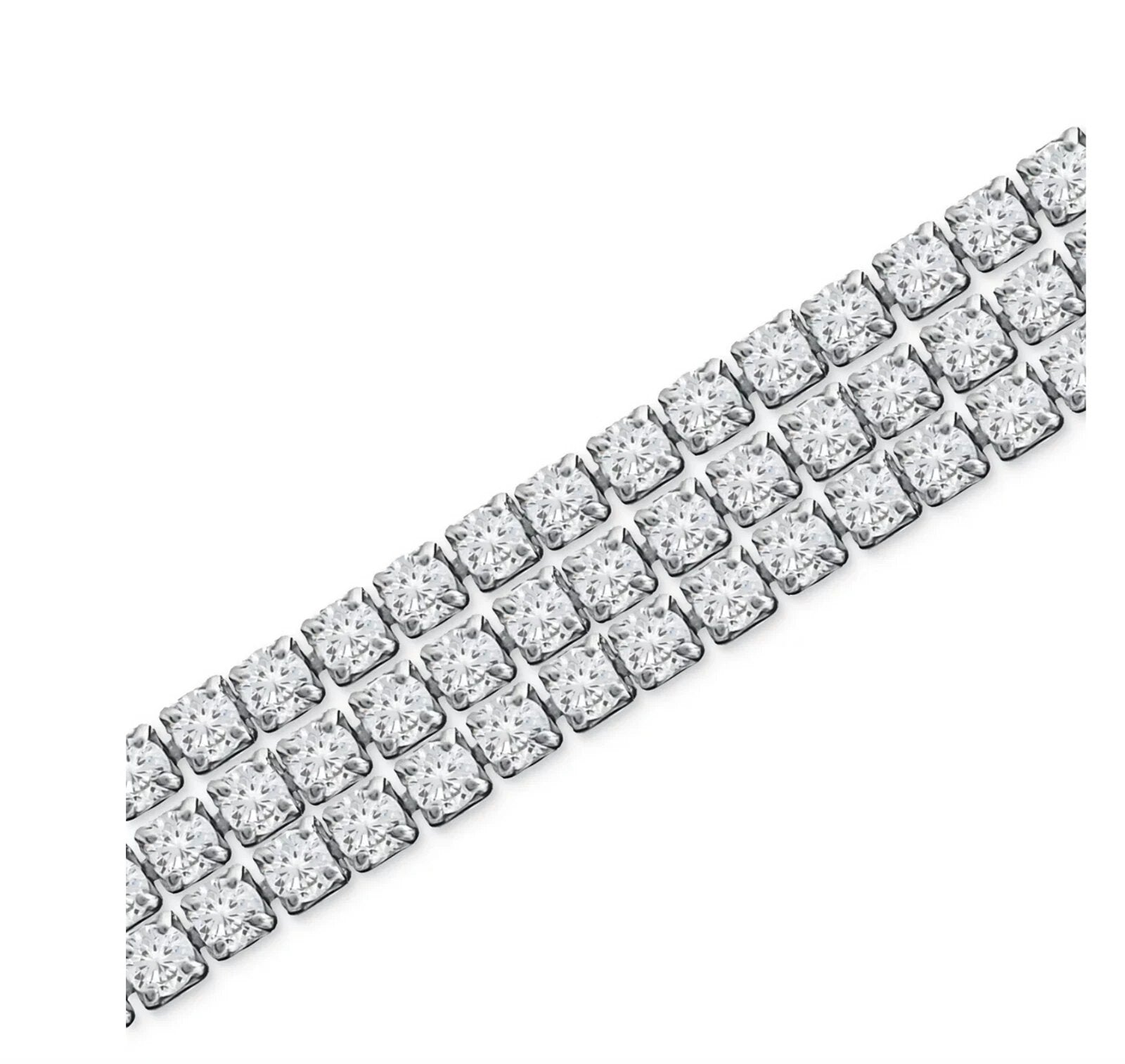 Rh Macy Cubic Zirconia Multi-Row Statement Bracelet in Sterling Silver