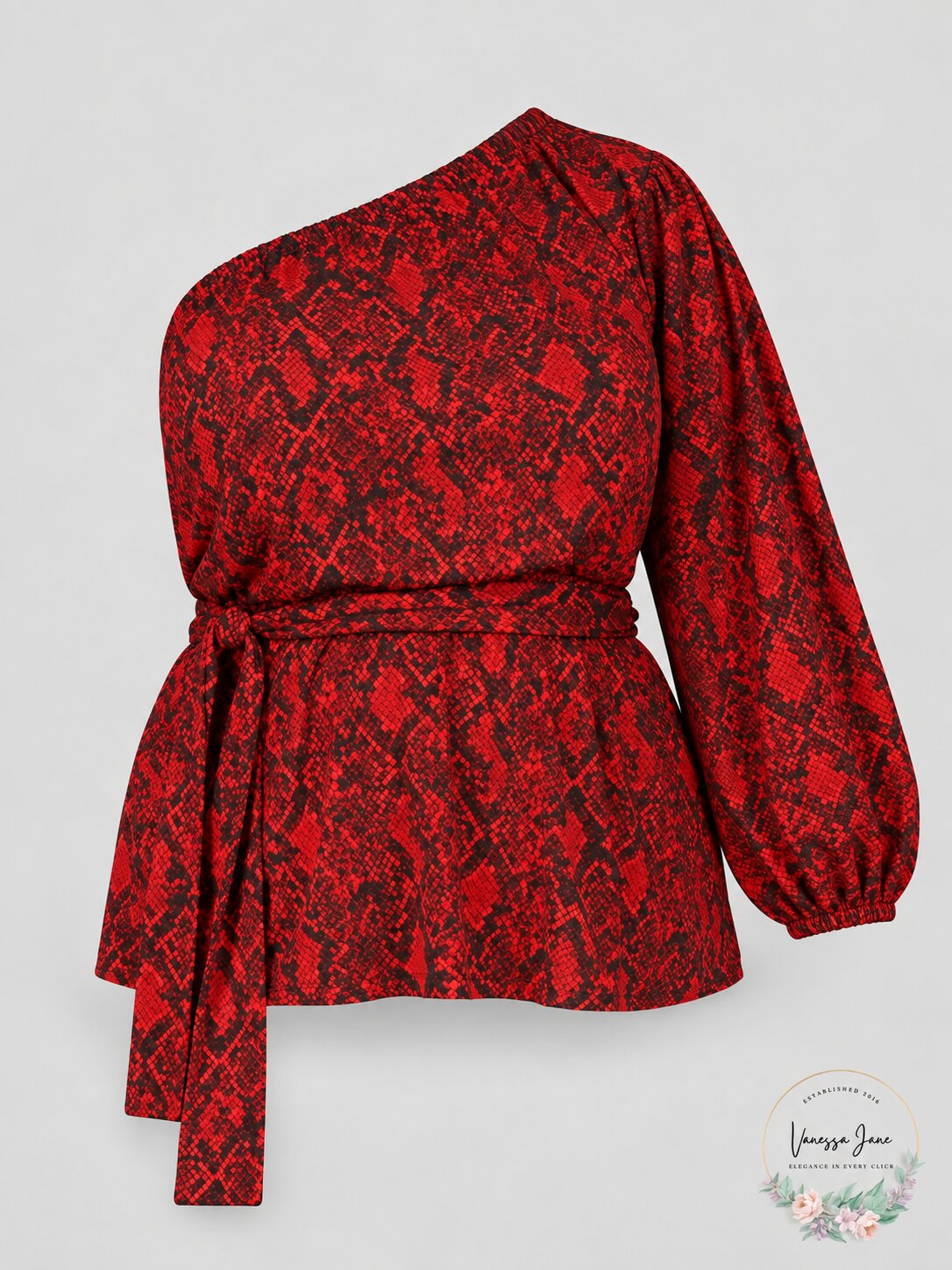 Michael Michael Kors Plus Size Python One Shoulder Tunic